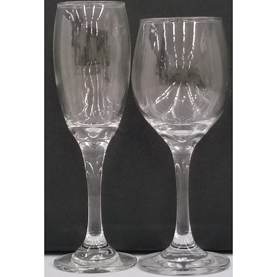 Olympia 245ml Wine Glasses and 160ml Champagne Flutes - Lot of 33 - New