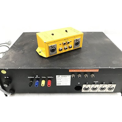 Rank Australia PA100w-5m Mixer Amplifier & Impedance and Plug Matching Box