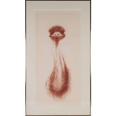 Peter Hickey (1942 -) Emu Etching