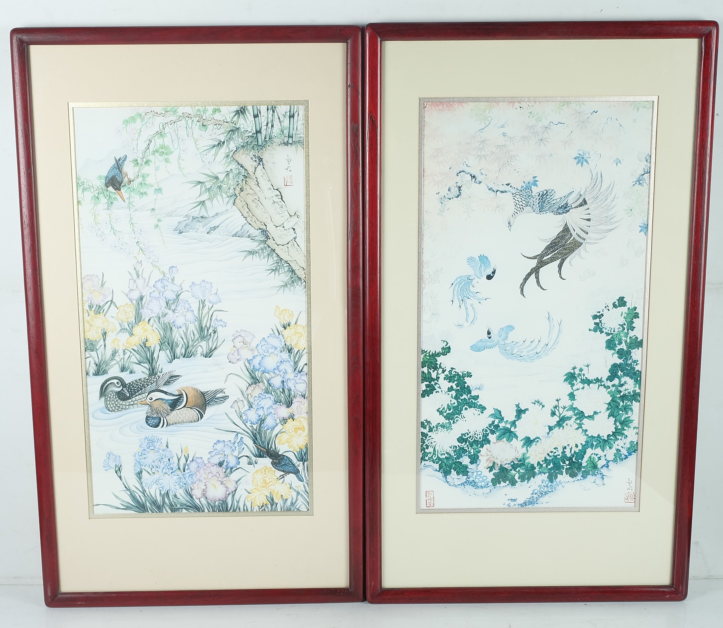 Two Franklin Gallery Silk Paintings, - Lot 1059360 | ALLBIDS