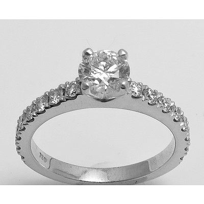 18ct White Gold GIA Certified Diamond Ring