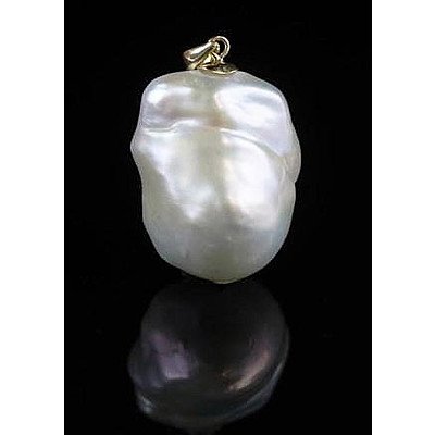 Very Large Baroque Pearl Pendant