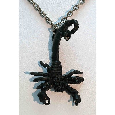 Pewter Scorpion Pendant - blackened finish