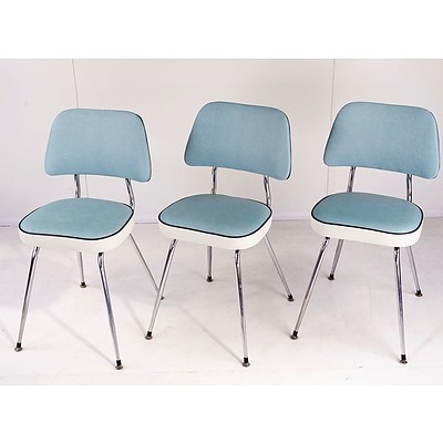 Six Retro Blue Chairs