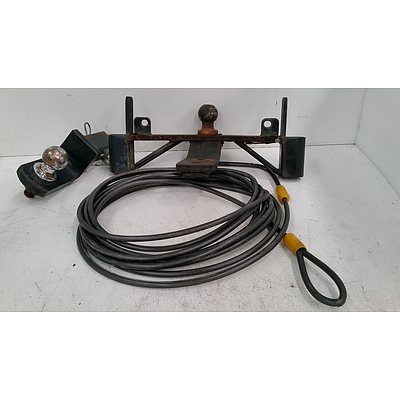 Two Towball Attachments and Steel Cable