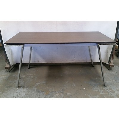 Outdoor Table With Wooden Top