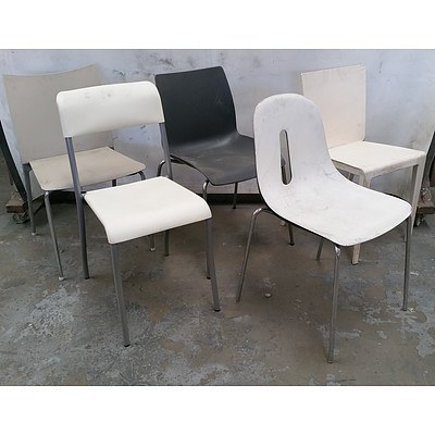 Group of Ten Various Plastic Chairs