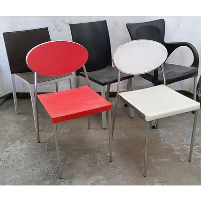 Group of Ten Various Plastic Chairs