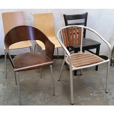 Group of Ten Various Wooden Chairs
