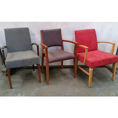 Large Group of Cushioned Armchairs