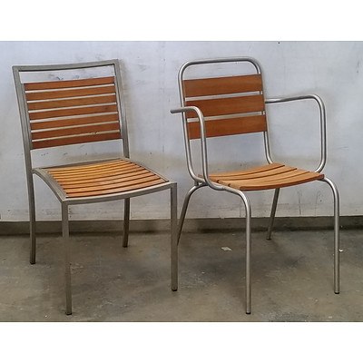 Four Outdoor Dining Chairs