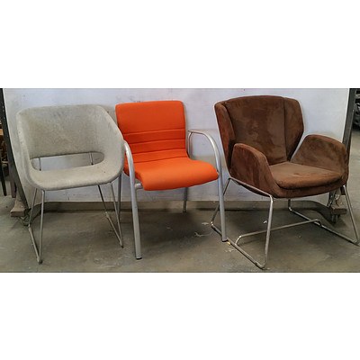 Group of Twelve Cushioned Armchairs