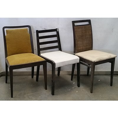 Group of Various Cushioned Dining Chairs