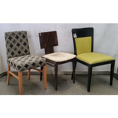 Group of Various Cushioned Dining Chairs