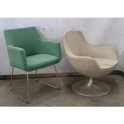 Four Retro Upholstered Chairs