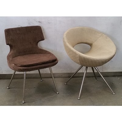 Four Retro Upholstered Chairs