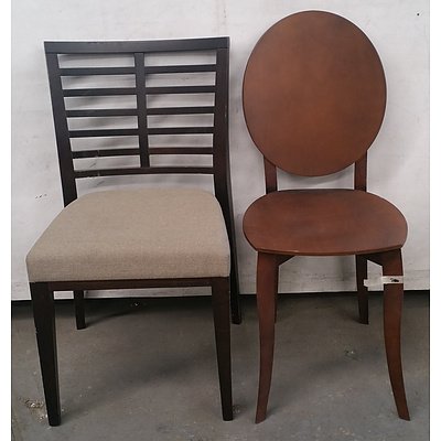 Timber Chairs & Stools - Lot Of 6