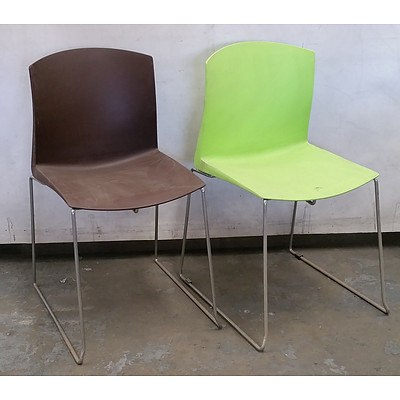 Group of Four Plastic Coloured Chairs
