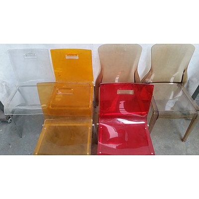 Contemporary Acrylic Occasional Chairs Lot of Six