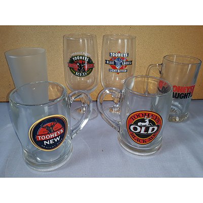 6 TOOHEY's Branded Beer Glass