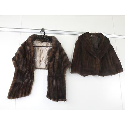 Vintage Ladies Fur Coat and Fur Stole