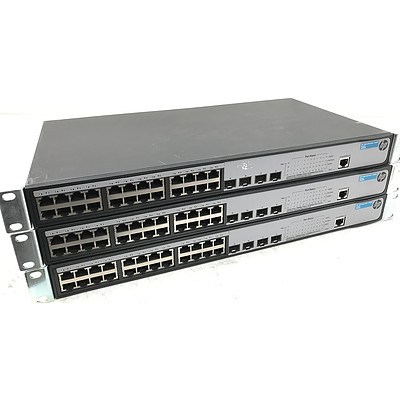 Hp 1920-24G-PoE+ (JG925A) Gigabit Switches - Lot of 3