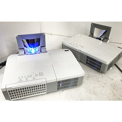 Hitachi CP-AW350N Ultra Short Throw XGA 3LCD Projectors - Lot of 2