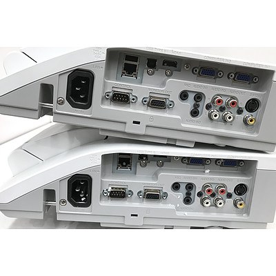 Hitachi CP-AW350N Ultra Short Throw XGA 3LCD Projectors - Lot of 2