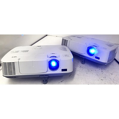NEC M350X XGA 3LCD Projectors - Lot of 2