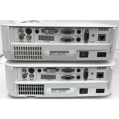 NEC NP410 XGA 3LCD Projectors - Lot of 2