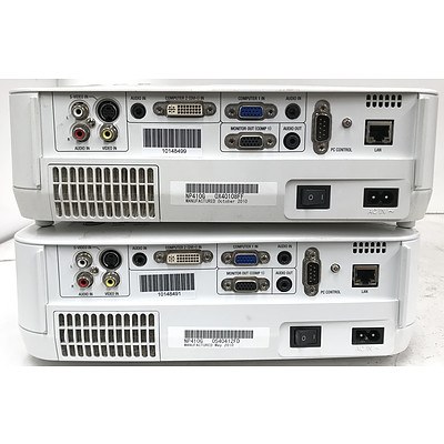 NEC NP410 XGA 3LCD Projectors - Lot of 2