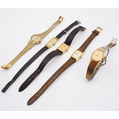 Five Vintage Ladies Wrist Watches Including Seiko and Rotary