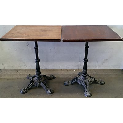 Rustic Cafe Tables - Lot of Two
