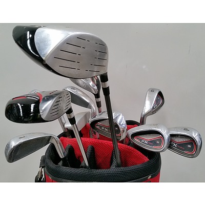 Set of RAM FX Max Mens Left Handed Golf Clubs with RAM Golf Bag