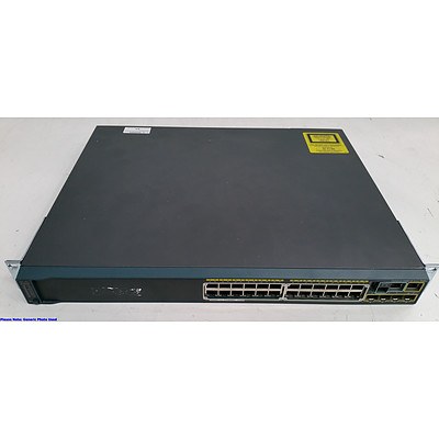 Cisco (WS-C2960S-24PS-L V01) Catalyst 2960-S Series PoE+ 24-Port Gigabit Managed Switch