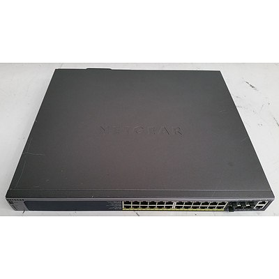 Netgear ProSafe (M5300-28G-POE+ V1H2) 24-Port Gigabit L2+ PoE+ Managed Switch with 10 Gigabit Stacking