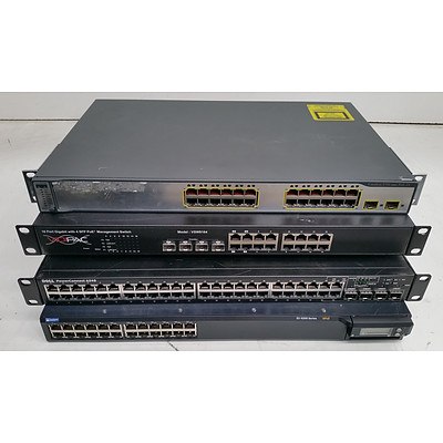 Assorted Networking Switches - Lot of Four