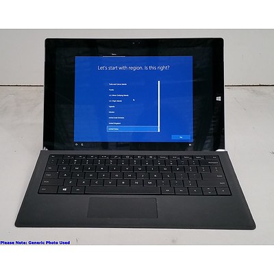 Microsoft Surface (1631) Pro 3 12-Inch 128GB Core i5 (4300U) 1.90GHz 2-in-1 Detachable Laptop