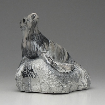Carved Stone Sea Lion Sculpture By Foot Artworks