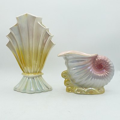 Two Mingay Luster Ware Vases