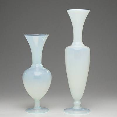Two Italian Opalescent Glass Vases