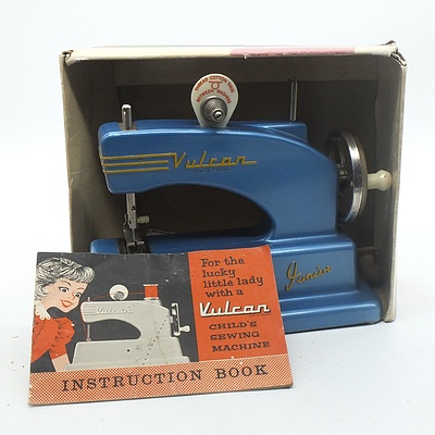 English Vulcan Sewing Machine with Accessories