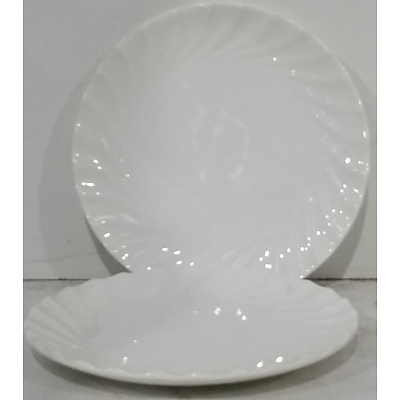 Scalloped Edge Entree Plates - Lot of 40 - Brand New
