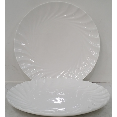 Scalloped Edge Serving Plates - Lot of 16 - Brand New