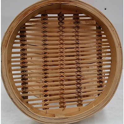 Commercial Bamboo Steamer Baskets - Lot of Five