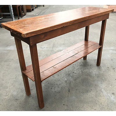 Stained Pine Hall Table