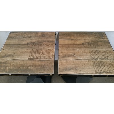 Rustic Cafe Tables - Lot of Two