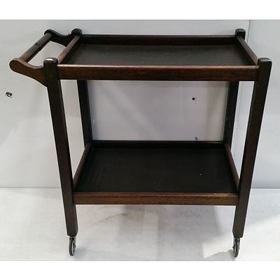 Retro Timber Drinks Trolley