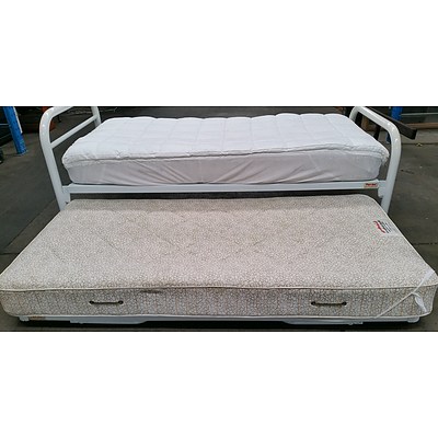 Pipe-Line Single Bed with Trundle