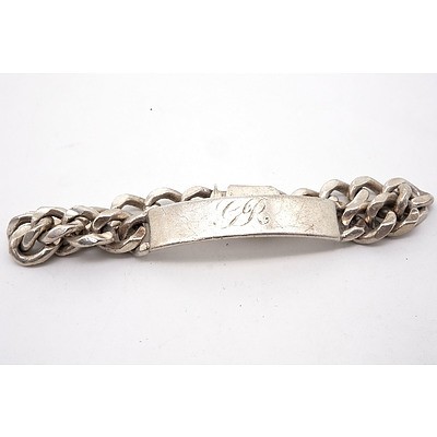 Gents Sterling Silver Name Plate Bracelet